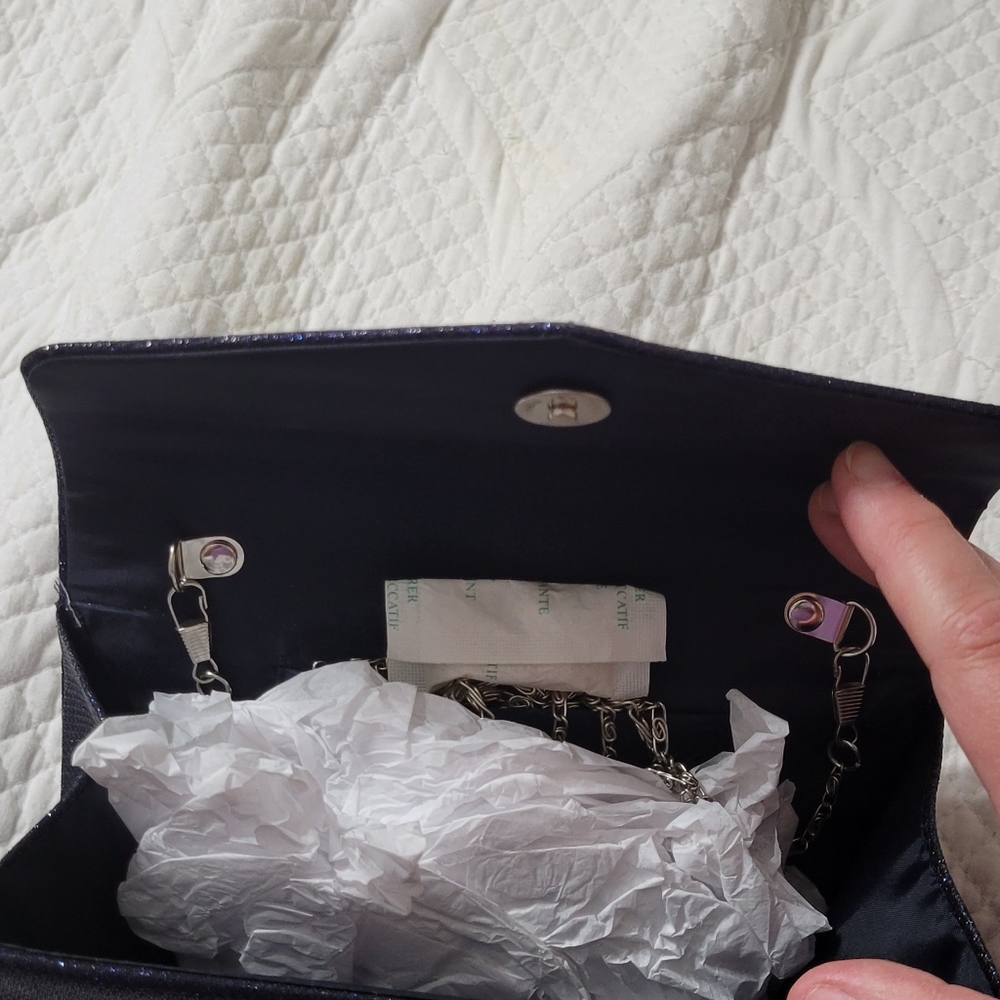 Navy Blue Blingy Purse